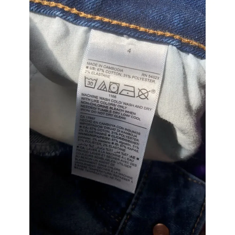 Old Navy Womens Denim 4 Power Straight Medium Wash Blue Jean Mid Rise Pants Boho